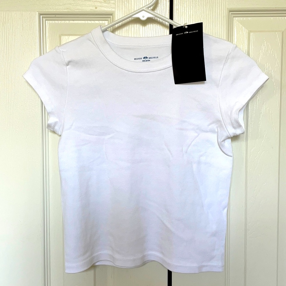 BRAND NEW white brandy melville top